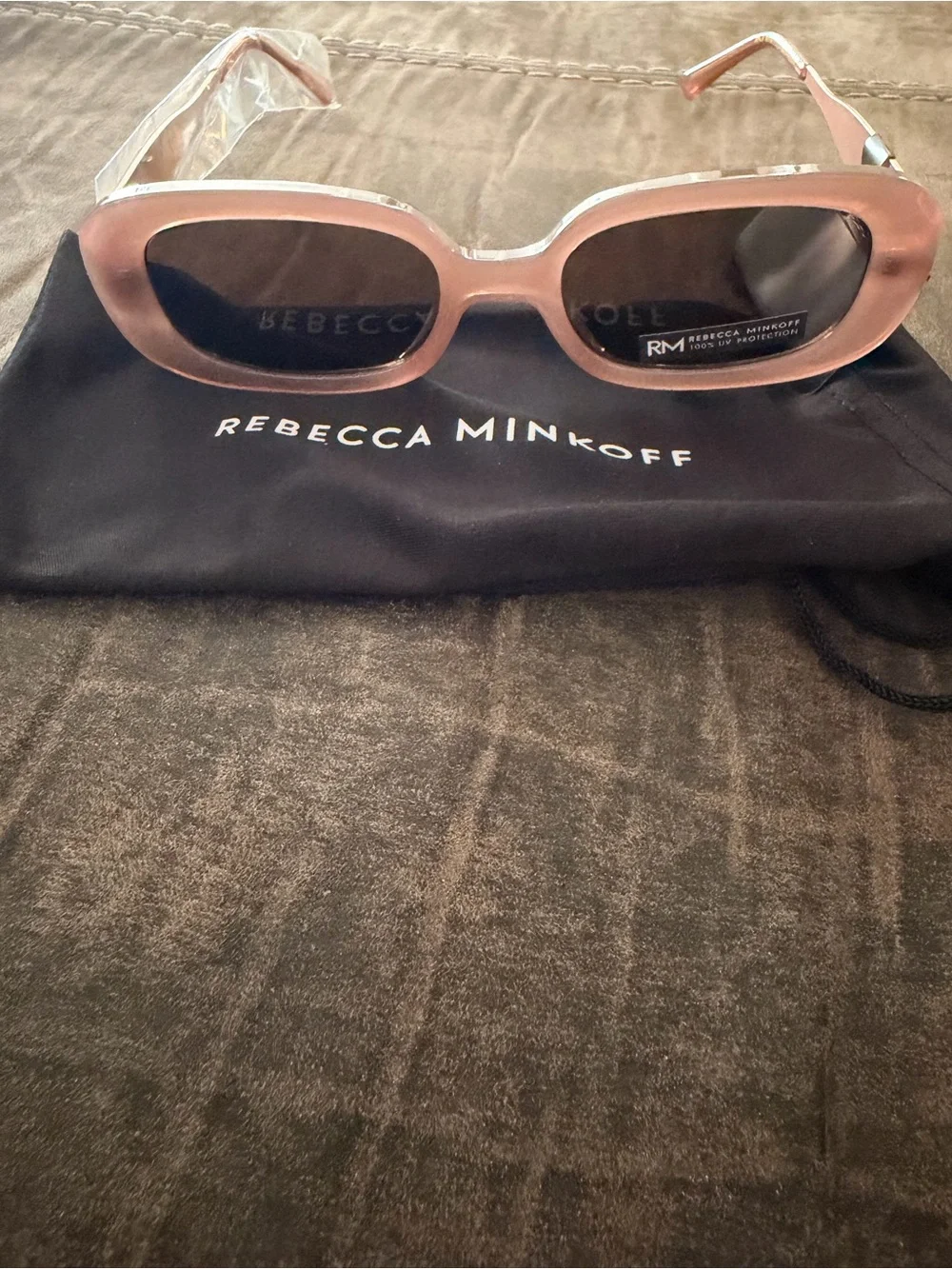 Rebecca Minkoff Blush Pink Rectangular Women’s Sunglasses